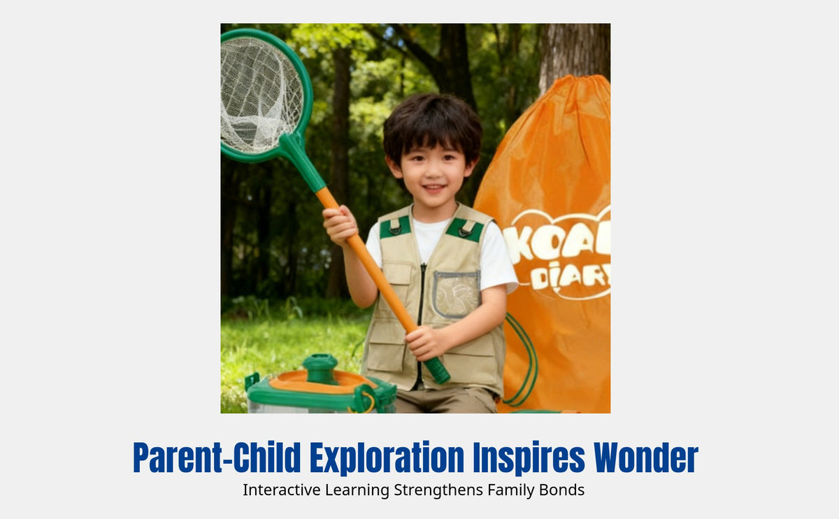 Kids Outdoor Exploration Kit Observation Box, Binoculars, Science Toy Set for Outings