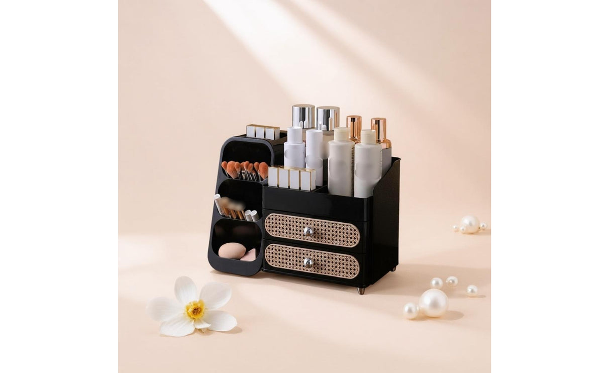 Multi-Compartment Makeup Organizer Large Capacity Lipstick Organizer Box Easy to Organize Lipstick Holder for Dressing Table, Vanity, Desk Top