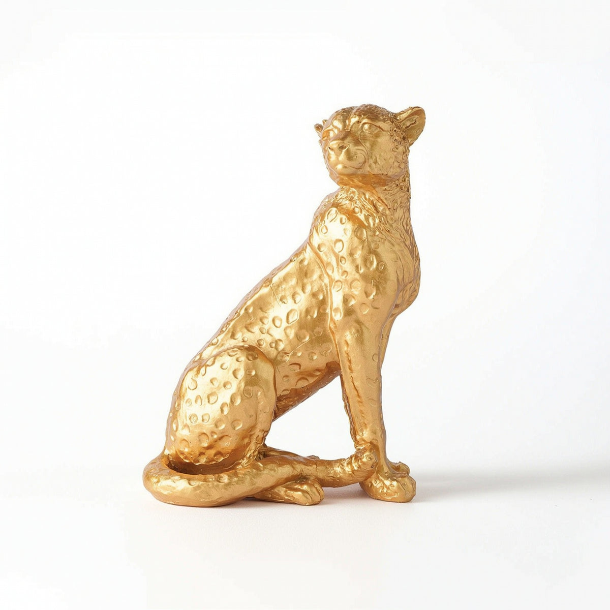 Leopard Sculpture Gold Decoration Resin for Console Table