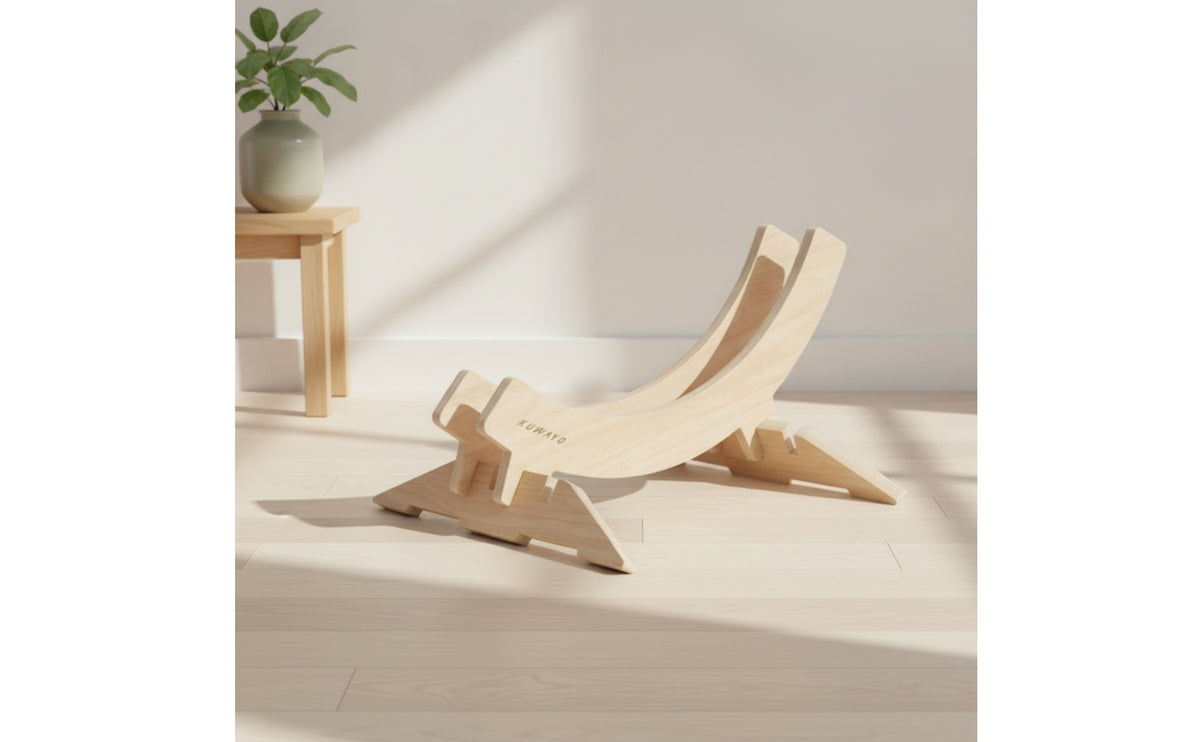Freestanding Wooden Bike Stand Natural Bike Display Stand Compact Bike Storage Rack Sturdy for Living Room