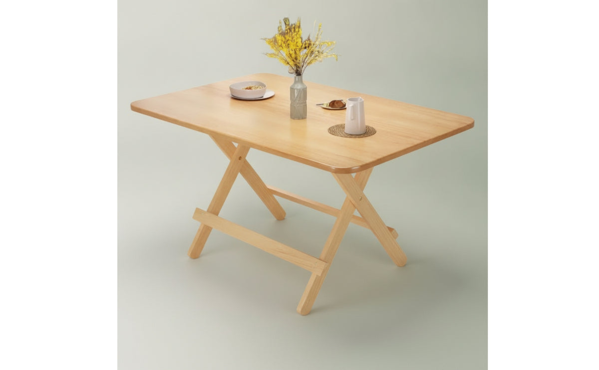 Foldable Folding Table Space-Saving Table with Folding Legs Portable Furniture Compact for Students