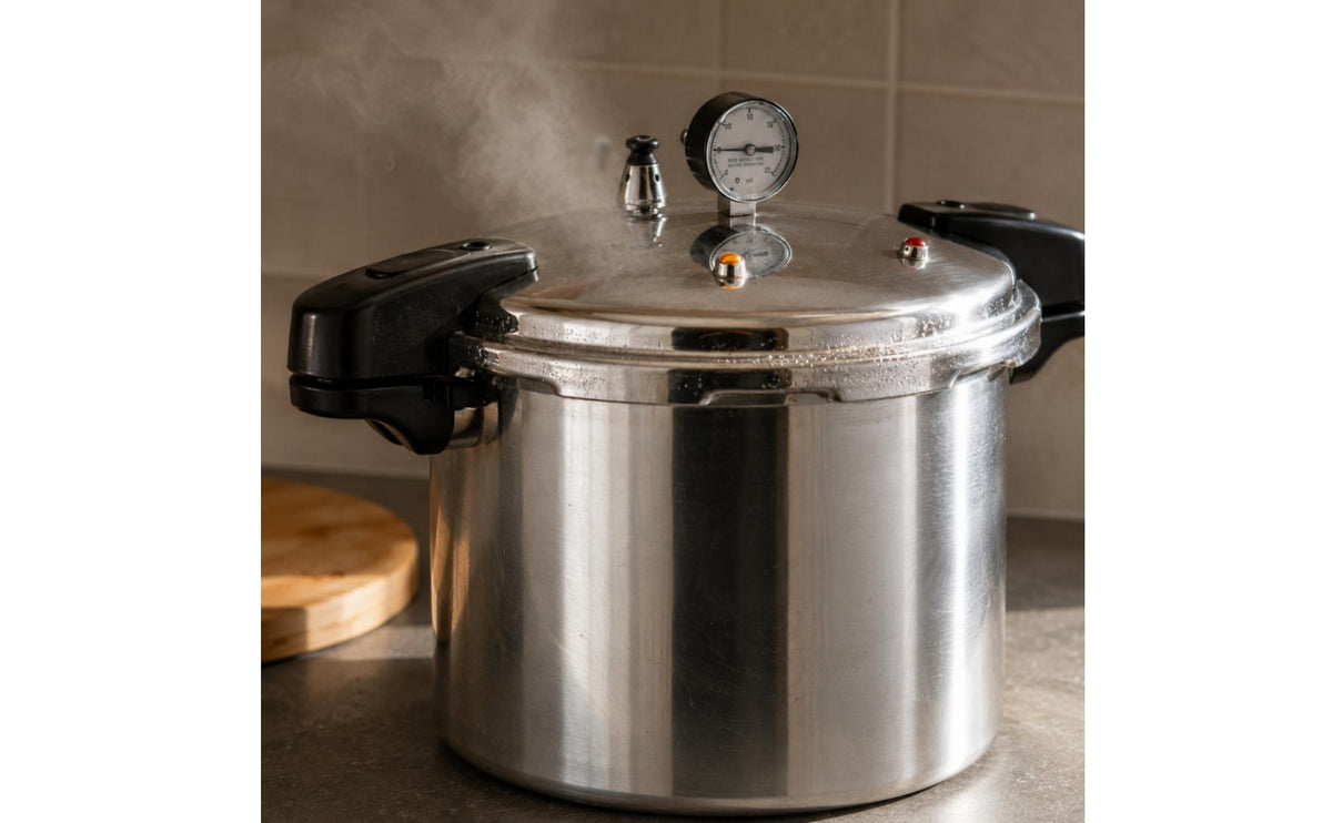23 L Stovetop Pressure Vessel Even Heating Aluminum Stovetop Pressure Vessel Rapid Cooking Cookware