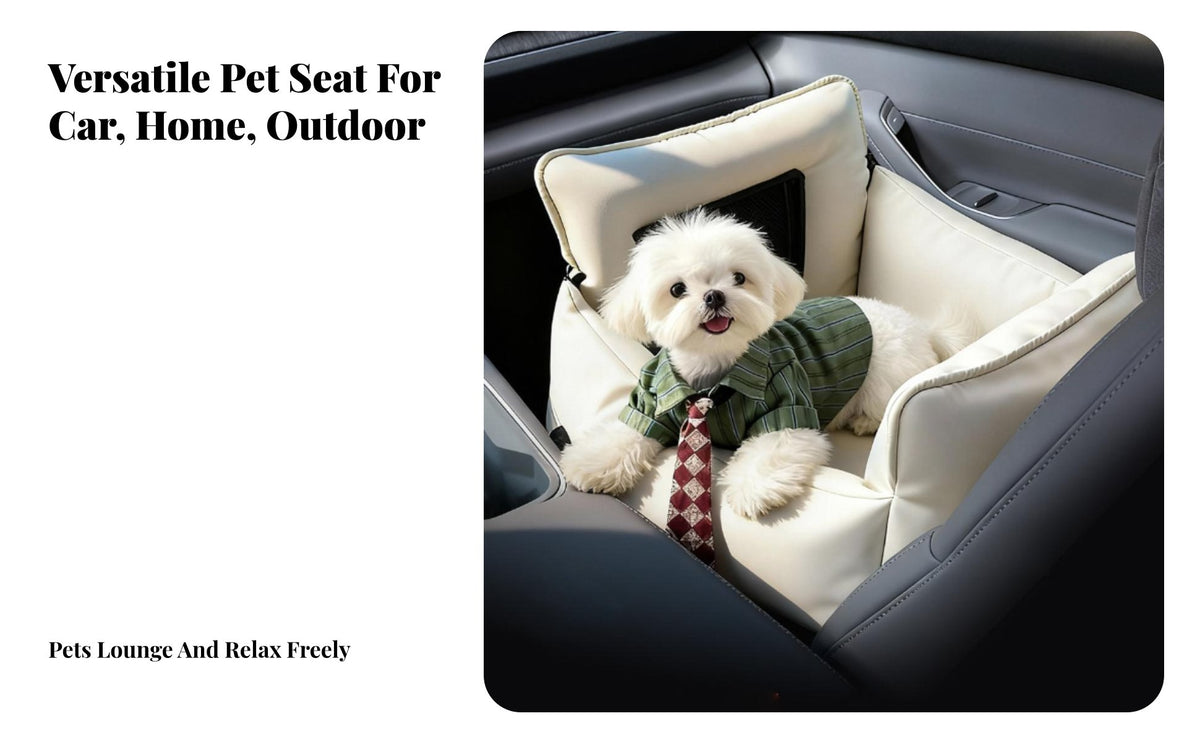 Water Dog Car Seat All-Season Use Dog Car Carrier Stain Resistant for Cat Owners, Medium Dogs, Road Trips, Outdoor, Home