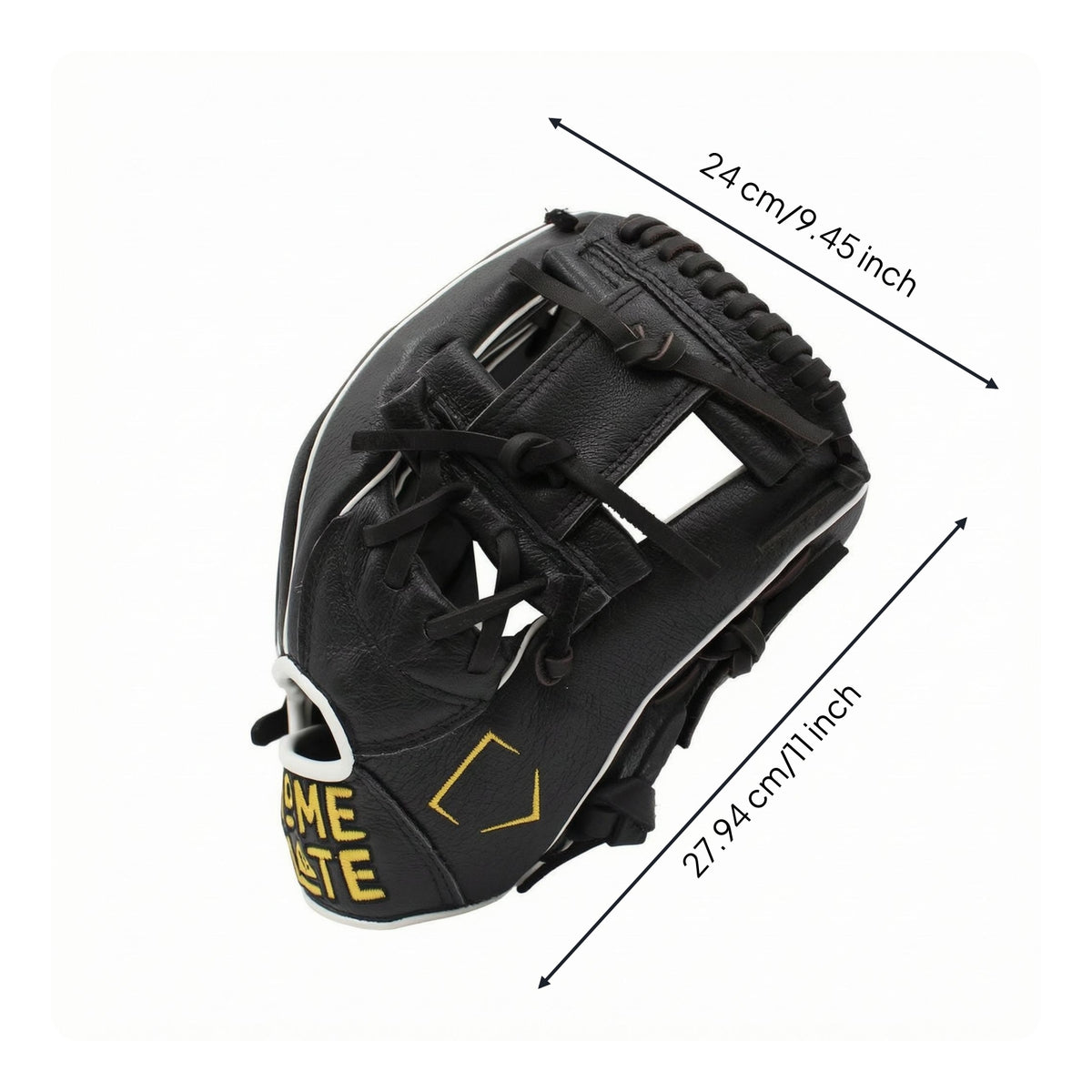 Pigskin Leather Young Baseball Glove Beginner Training Left-Hand Baseball Glove 11-Inch Fielding Glove Padded for Beginners