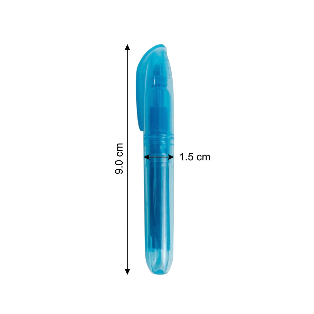 Mini Highlighter Pen with Keyring Attachment, Fluorescent Studying and Note Taking Slanted Students and Textbook Use