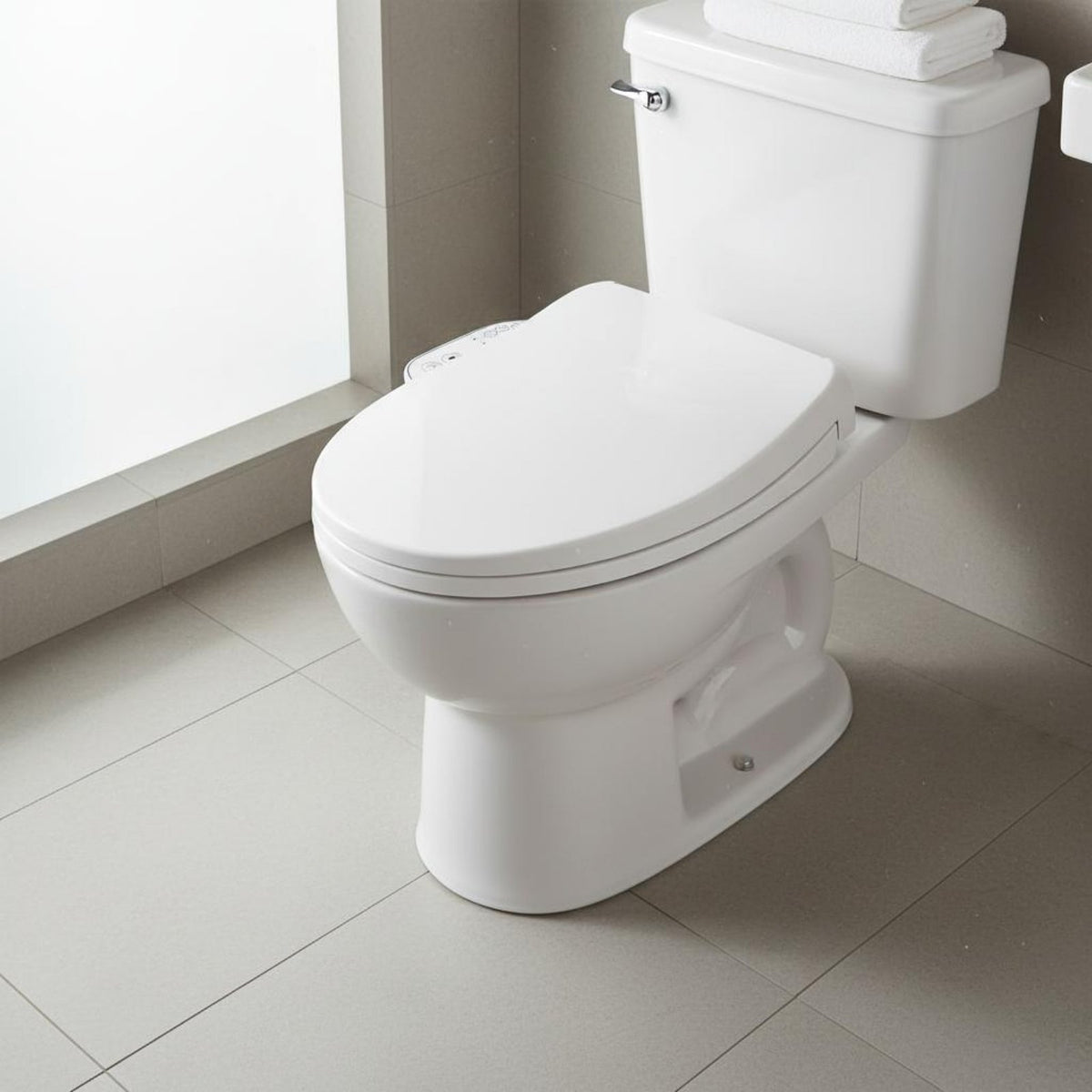 Instant Heating Electric Bidet Toilet Seat Sterilization Bidet Toilet Seat Hot Air Drying Bathroom Fixture Slow Close Lid