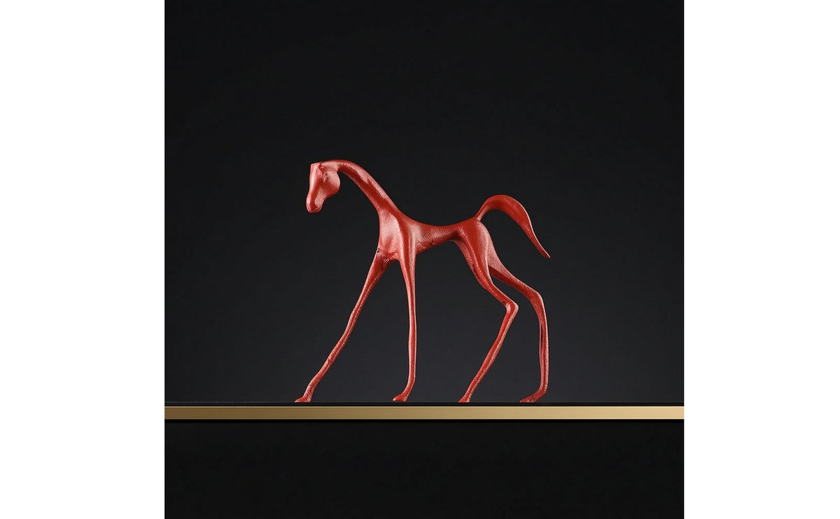 Horse Sculpture with Hollow-out Design Minimalist Horse Figurine Geometric