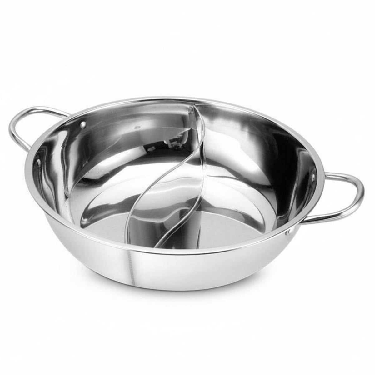 Thickened Material Divided Hot Pot Double Handle Yuan Yang Pot Food Grade Cookware for Party