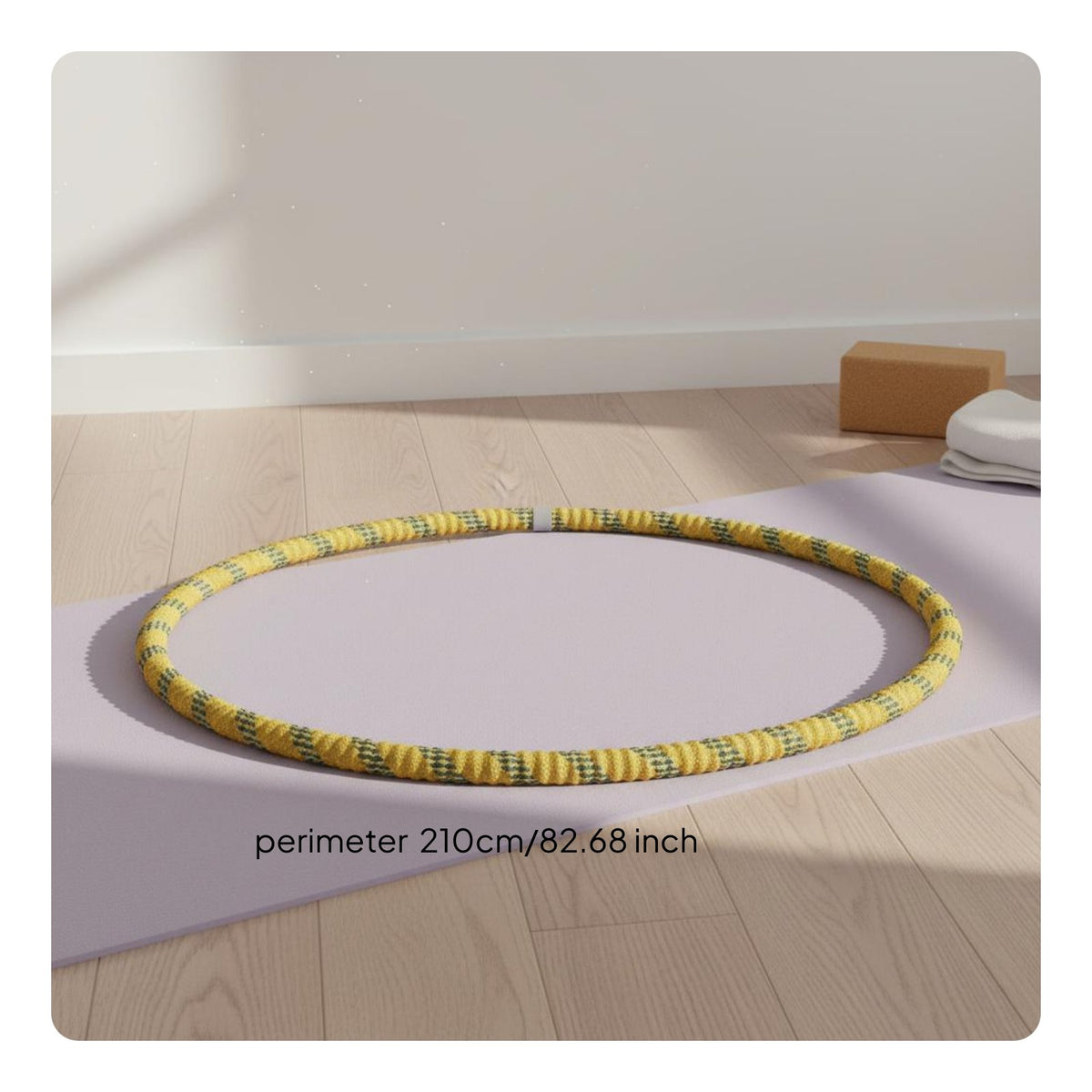 Noiseless Operation Soft Flexible Exercise Hoop Non-Pinching Weighted Fitness Hoop Massage Effect Waist Toner Foldable for Beginners