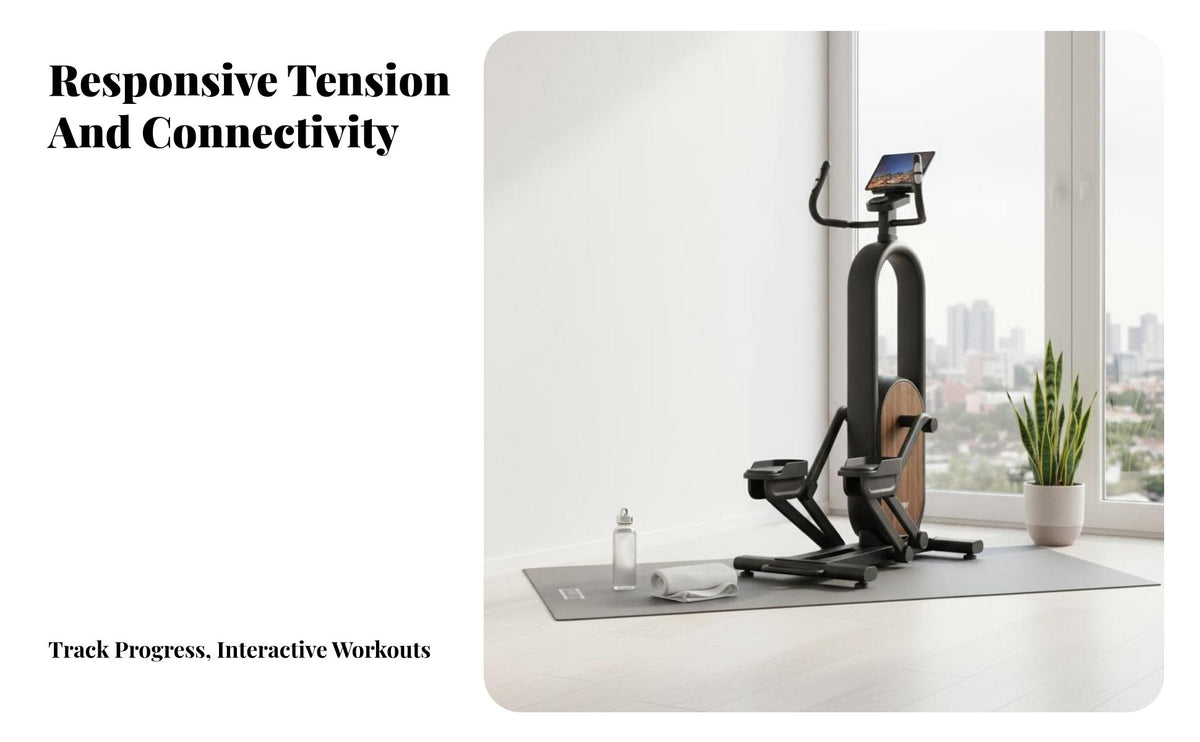 Low Effect Elliptical Machine Smart Air Walk Glider Full-Body Workout Compact Stepper Machine Quiet Operation for Apartment