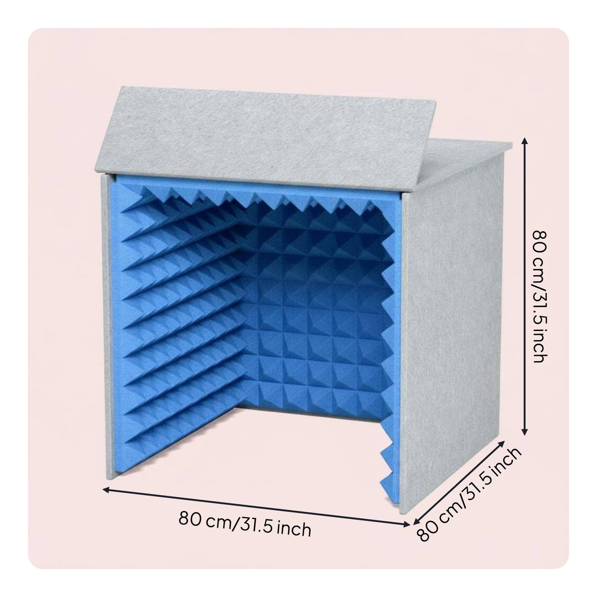 Noise Reduction Desktop Vocal Booth Detachable Portable Audio Recorder Isolation Barrier Quick Assembly Mini Recording Booth Adjustable for Streamers, Podcasters, Voice Actors, Home Studio