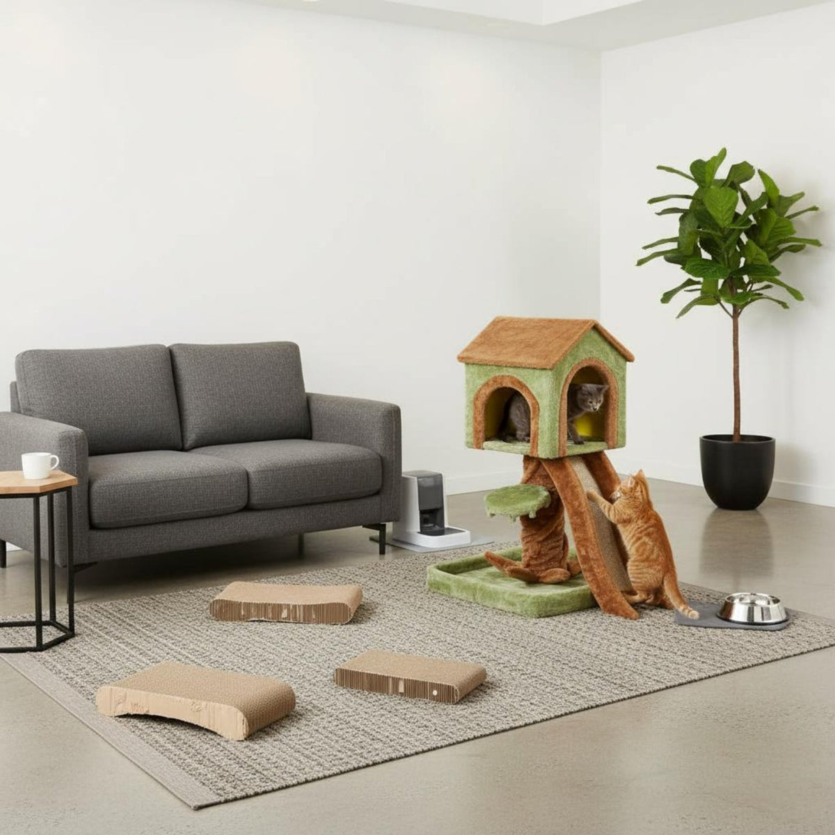 Spacious Platforms Treehouse Cat Climber Stable Structure Cat Tree House