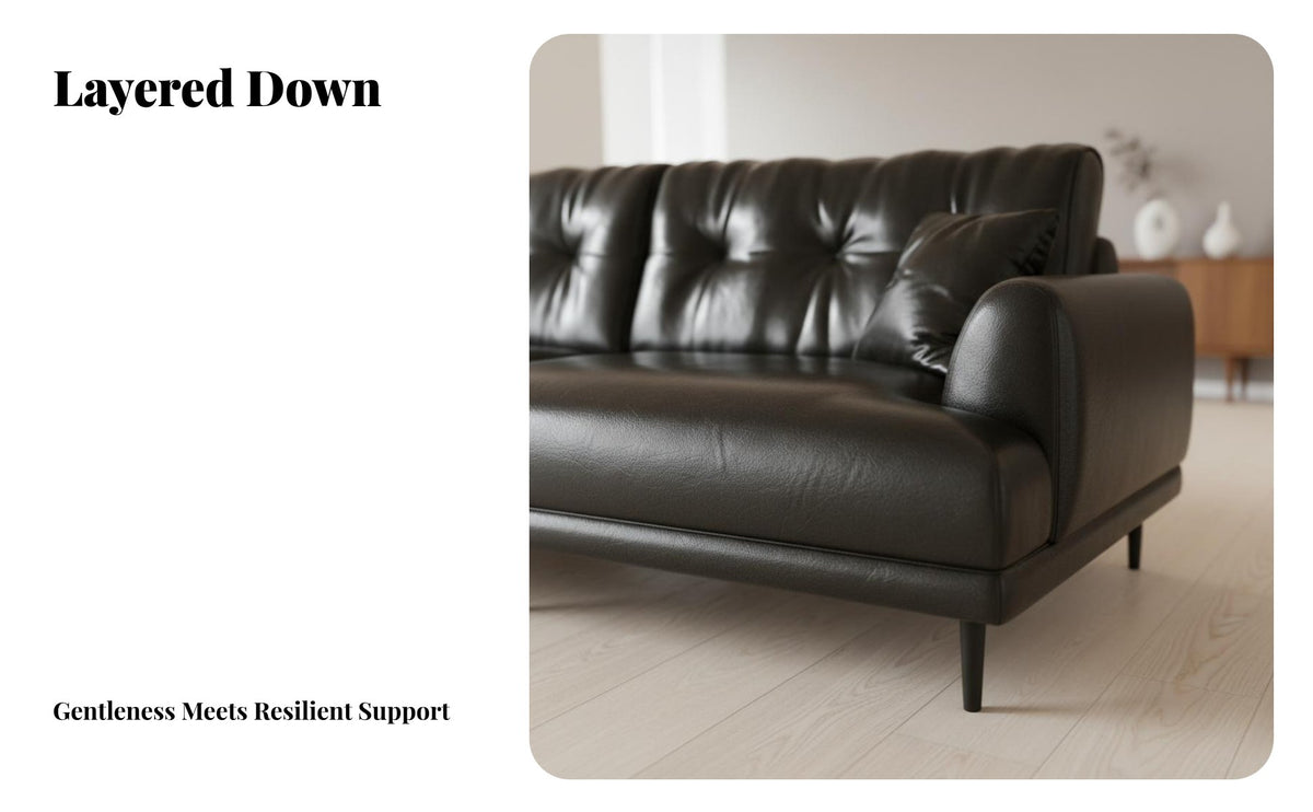 Straight-Line Settee Italian Design Sofa Minimalist design Couch for Apartment Dwellers, Homeowners, Small Spaces, Studio, Home Office