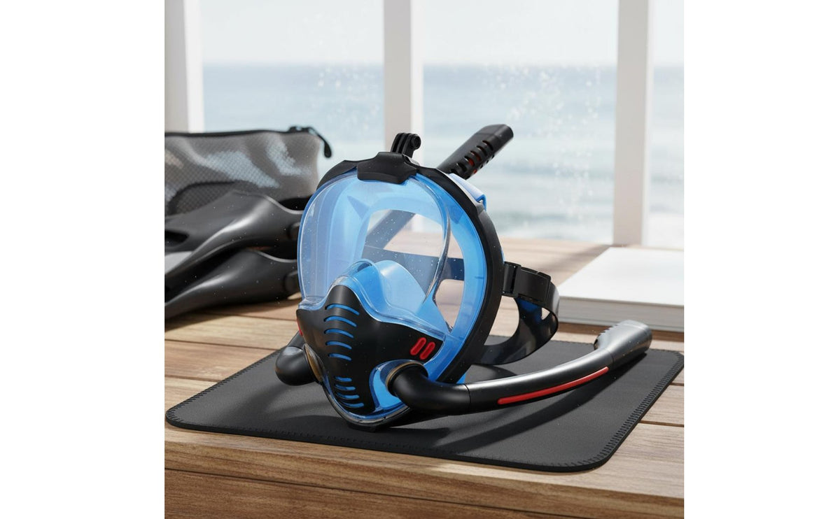 OEM/ODM Silicone Snorkel Mask Anti-Fog Diving Respirator with Camera Mount