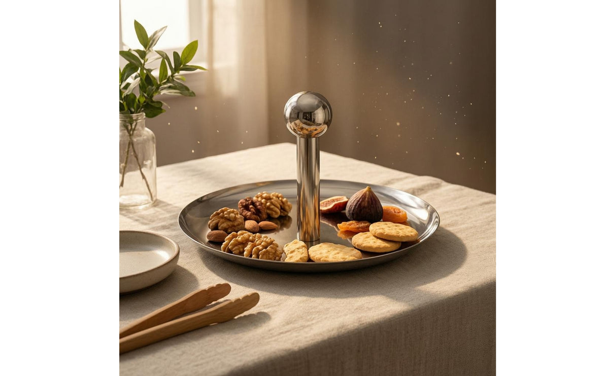 Stainless Steel Fruit Tray Upright Mirror Finish Fruit Tray Open Servingware