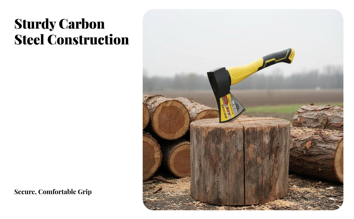 Wood Splitting Axe Heat Treated Cutting Axe Anti-Rust Coating Wood Splitting Hatchet for Homeowners, Survivalists, Yard Work, Hiking, Garden