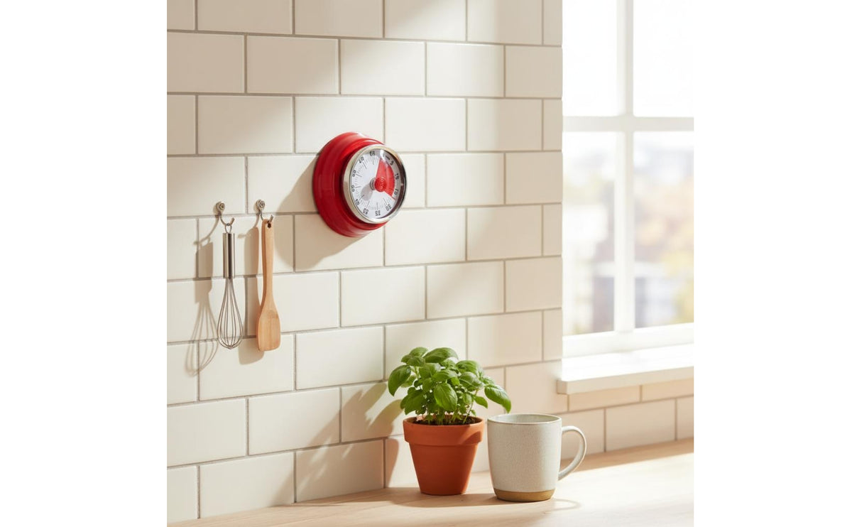 Mechanical Kitchen Timer No Required Analog Timer Timepiece Clock for Students, Teachers, Learning, Classroom, Office