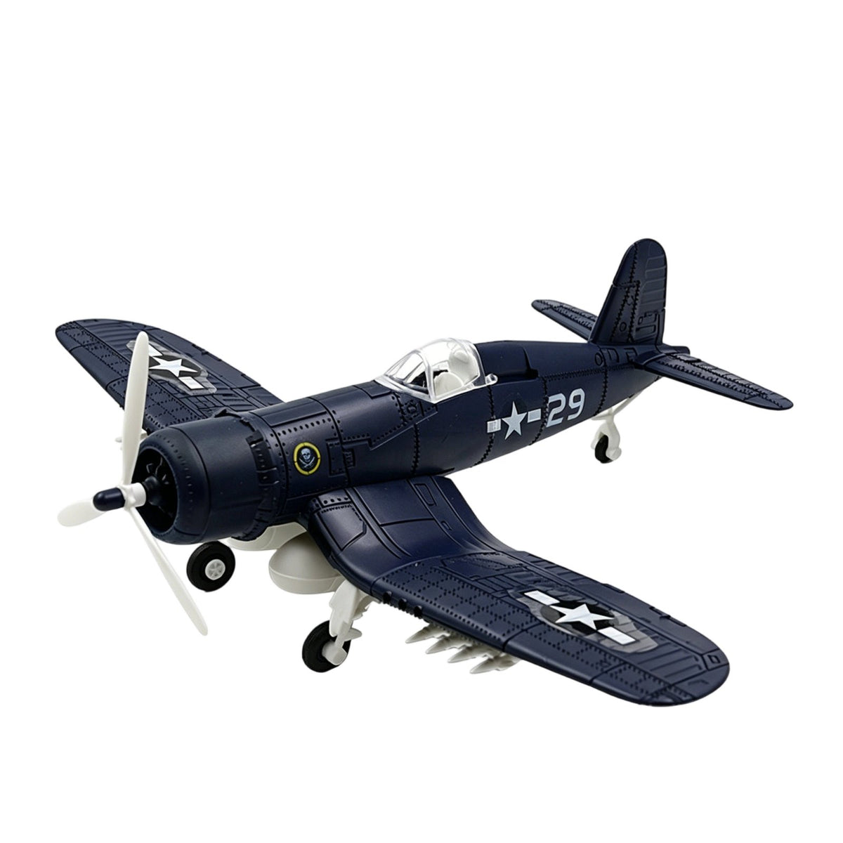 45 Pieces Realistic Details WWII Fighter Plane Model Snap-Together Airplane Kit 1/48 Scale WWII Fighter Plane Model for Boys Enthusiasts