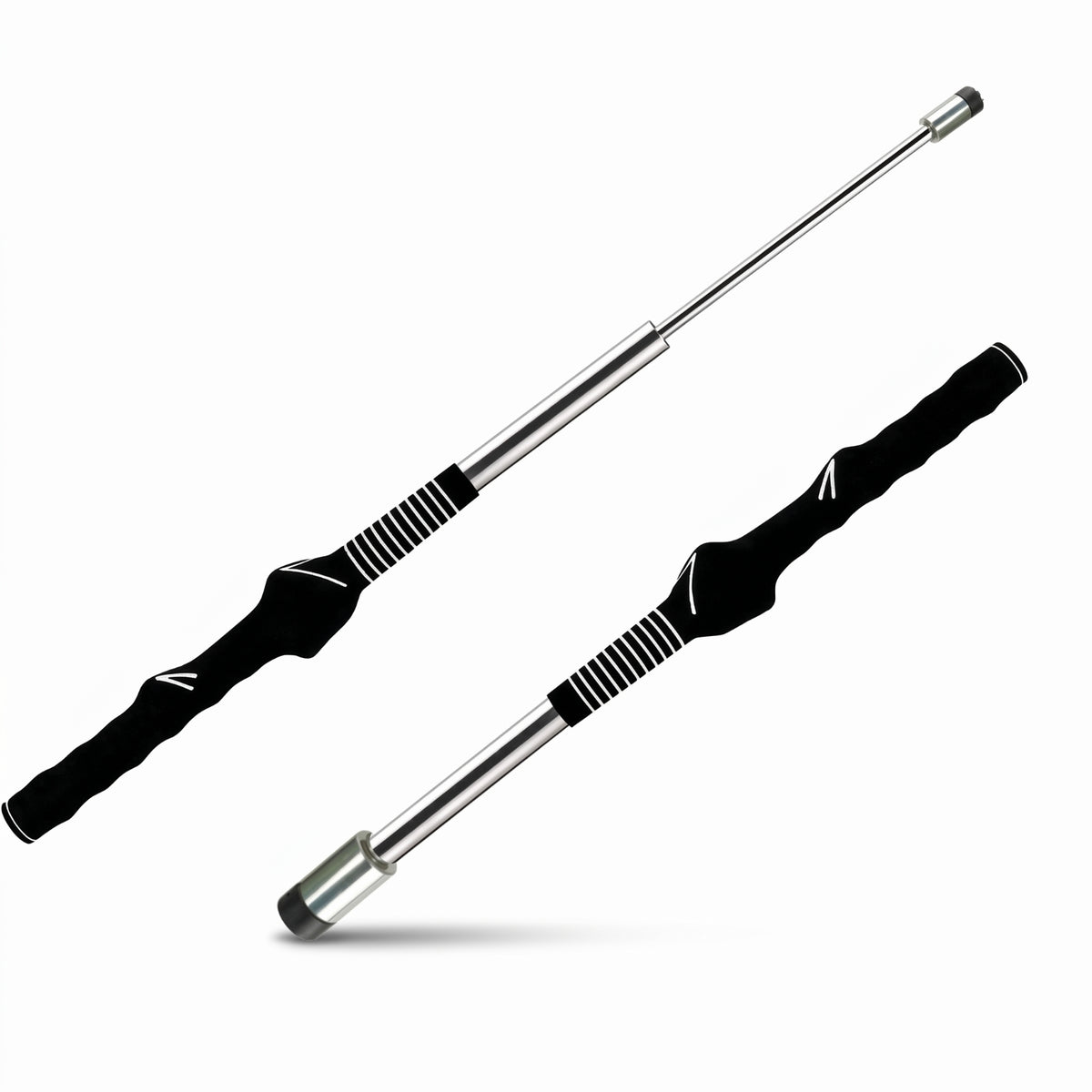Metal Shaft Telescopic Golf Swing Training Stick Non-Slip Grip Retractable Golf Swing Practice Aid Compact