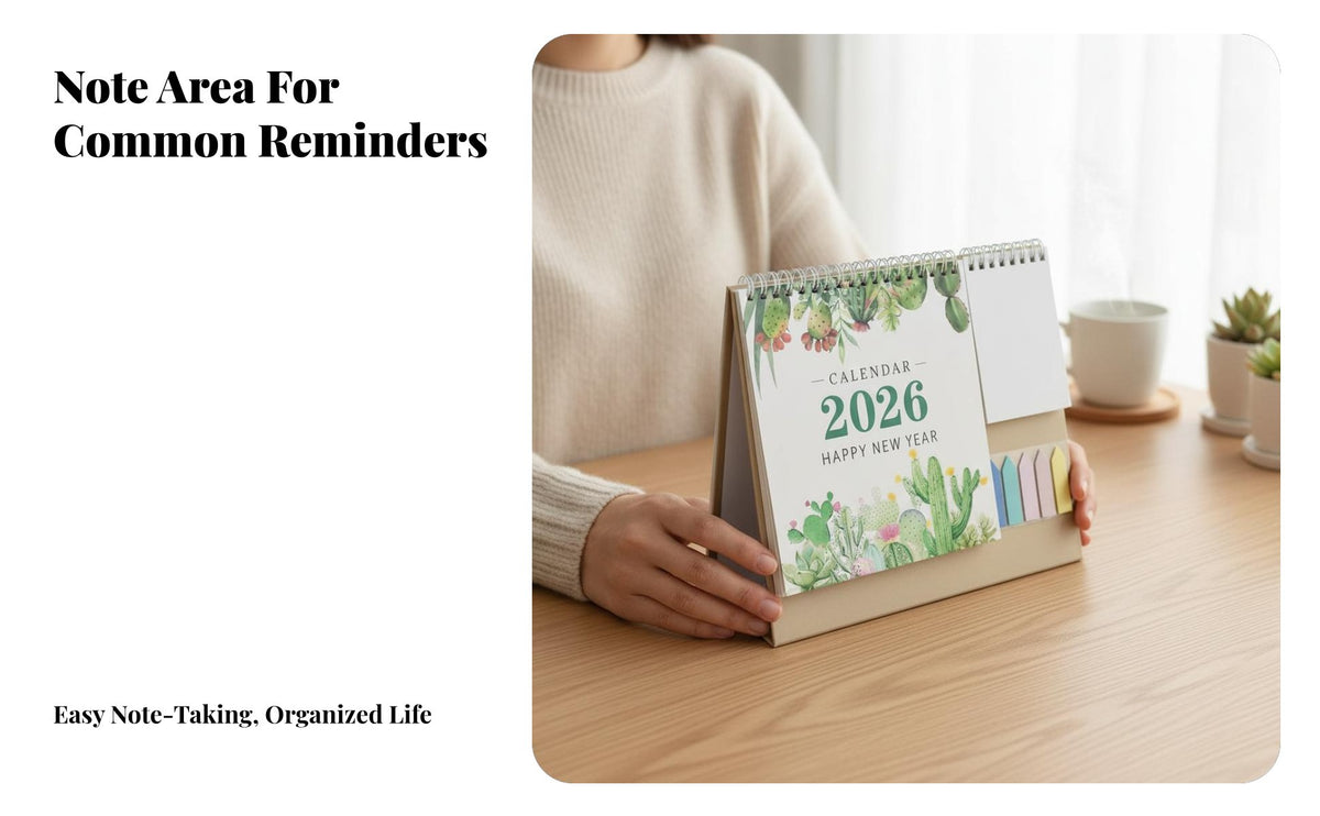 Morandi Desk Calendar, 2026 English Pocket, Creative Multifunctional Office Planner