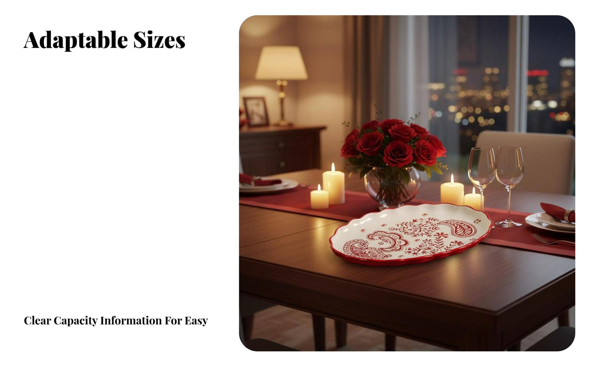Chinese Ceramic Dinnerware Set, Festive Red, Floral Pattern, Wedding Gift, Home
