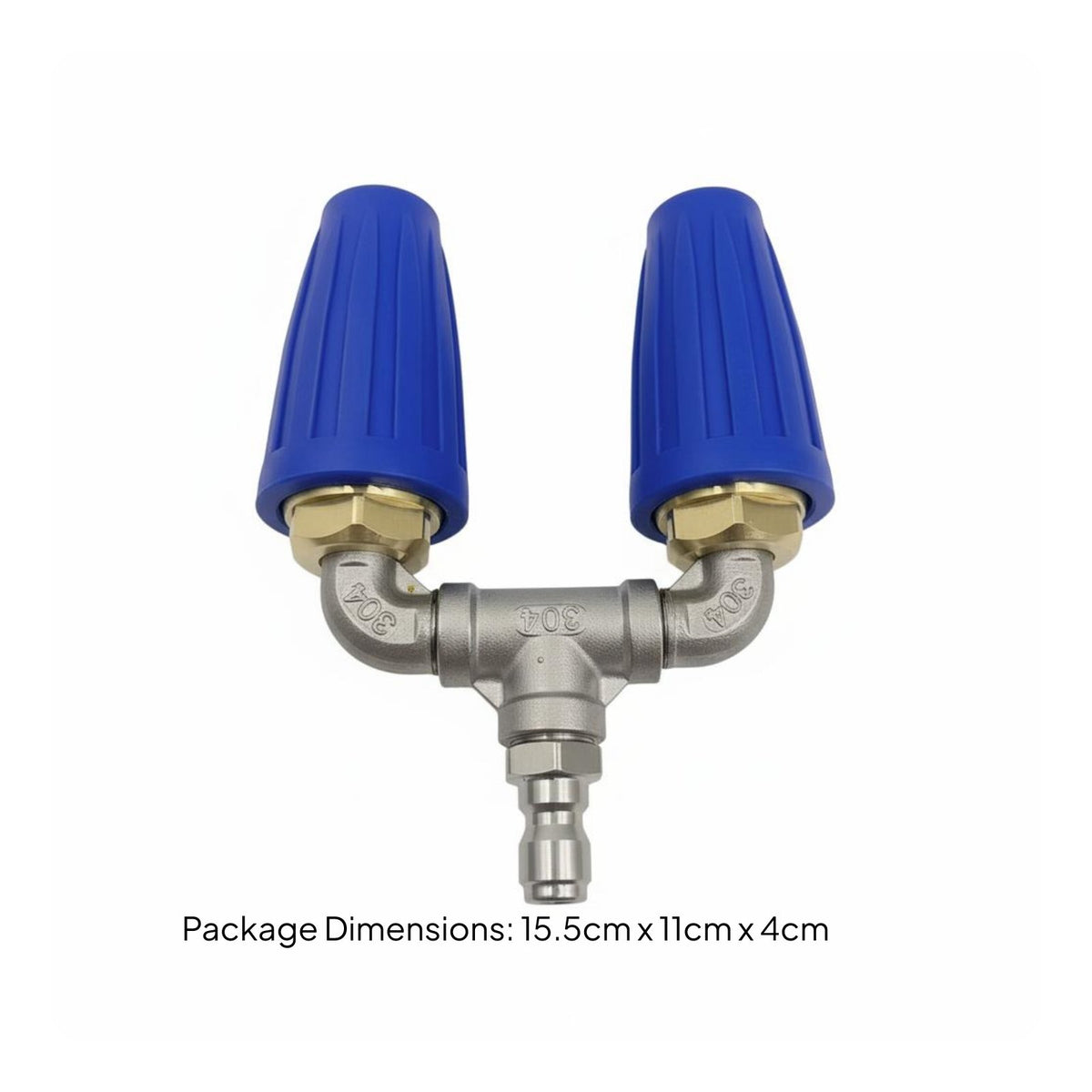 Brass Core Double Head Rotating Spray Nozzle Rotating Pressure Washer Nozzle Heavy Duty for Car Detailers