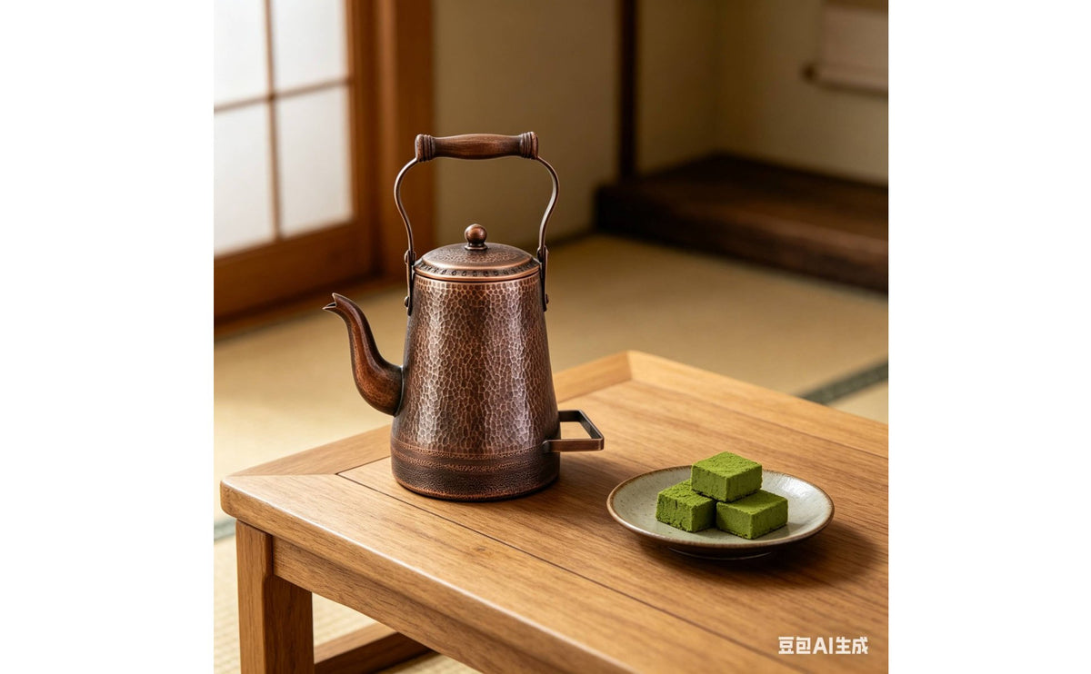 Hammered Copper Tea Kettle Heat-Resistant Handmade Copper Tea Pot Kitchenware for Home, Office