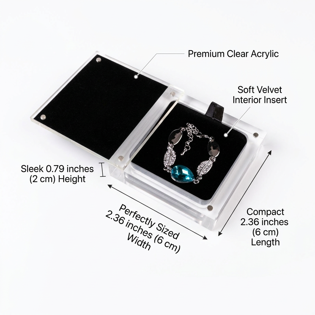 Clear Acrylic Display Stand for Jewellery, Pendant Necklace Holder, Transparent Base for Earring Showcase, Ring Display Tray, 10*8cm