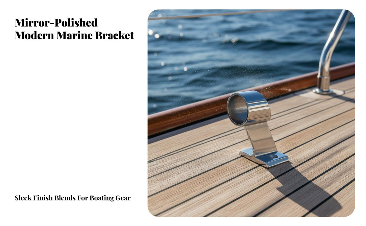 Boat Handrail Stanchion Base Yacht Rail Base Saltwater Boat Handrail Bracket for Flagpole Mounting, Deck, Bimini Top