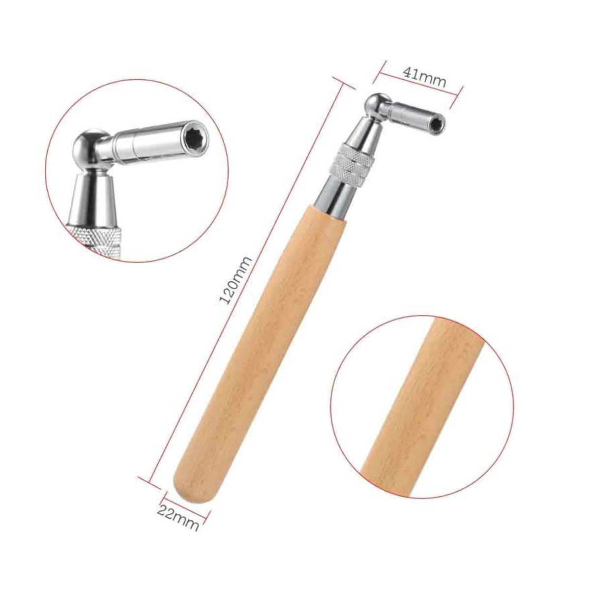 Long-Lasting Piano Tuning Wrench Wood Handle Piano Tuning Lever for Pianists