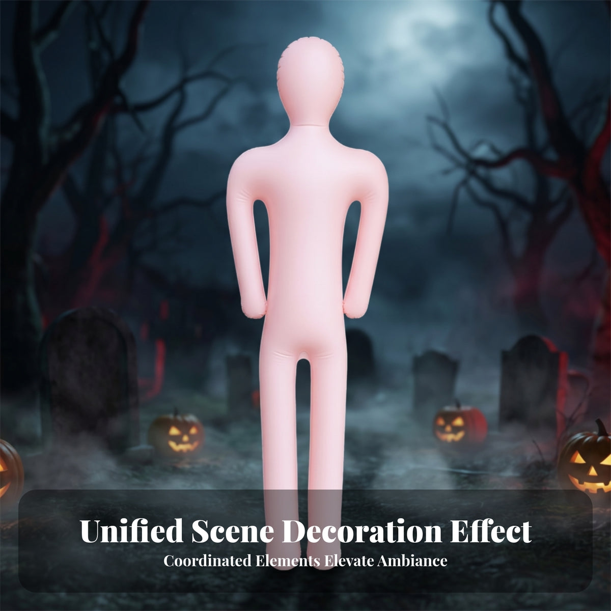 Flesh-Toned Halloween Corpse Prop Hollow Inflatable Corpse Prop Long-Lasting Material Inflatable Dead Body Realistic Design