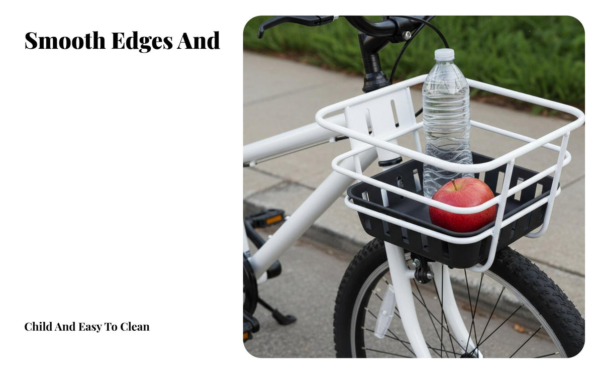 Easy Installation Kids Bike Basket Sturdy Construction Children's Front Cycle Basket Tear-Resistant for Boys, Cycling, Outdoor, Commuting