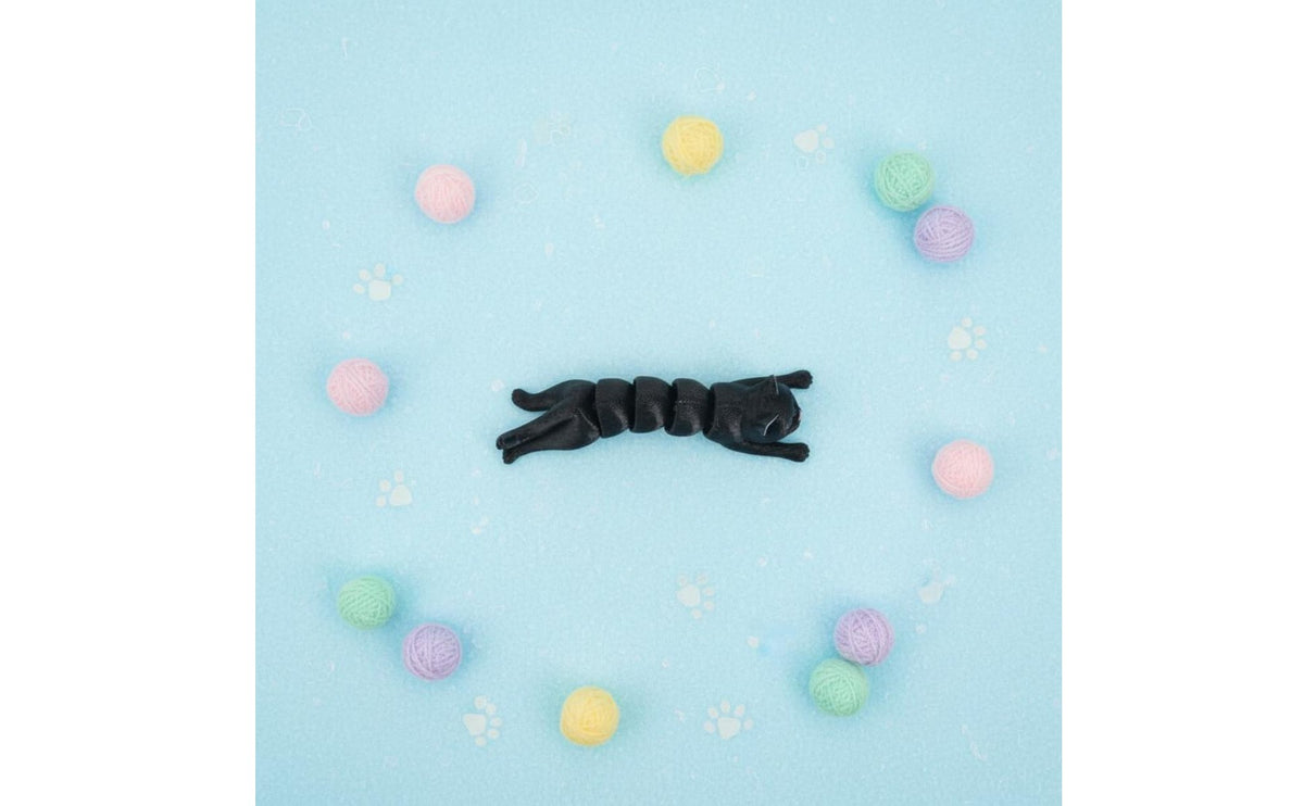 3D Printed Cat Model Cute Flexible Jointed Cat Toy Great Gift House Decoration for Teens, Desktop, Home Decor, Office Desk