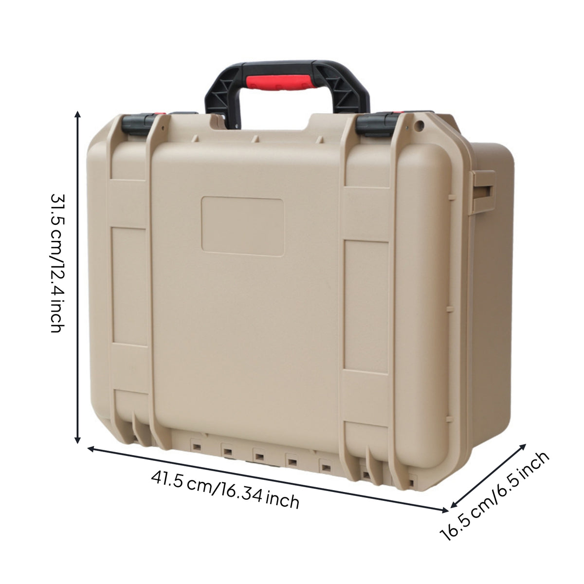 Hard Shell Case Heavy-Duty Sheltering Case with Handle Water-Resistant Storage Box for Technicians, Photographers, Travel, Outdoor
