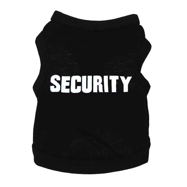 Pet Security Guard Vest for Small Dogs and Cats, Cotton Blend, Pink with Black Trim