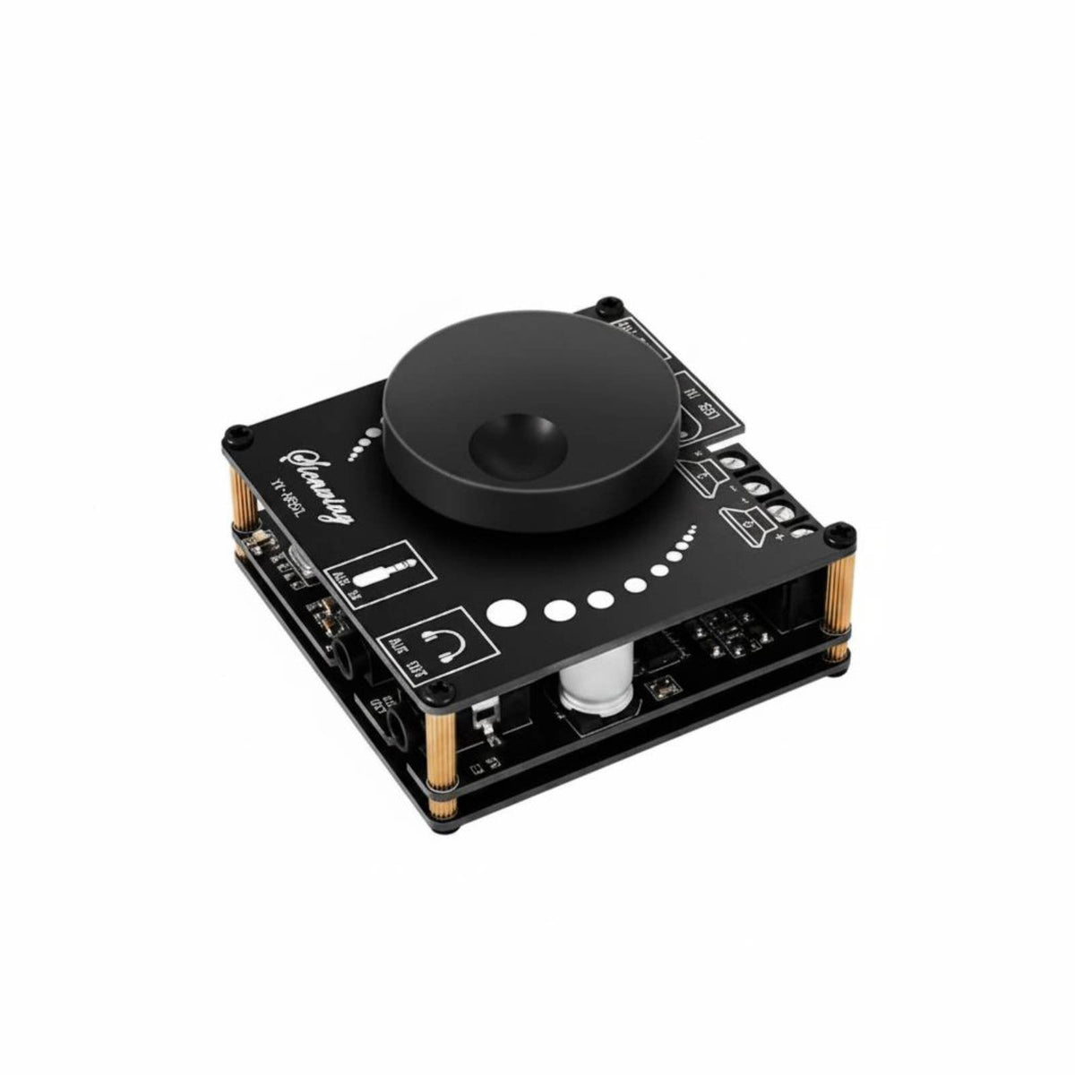 Short Circuit Protection DIY Speaker Amplifier Module Low Noise Bluetooth Amplifier Board APP Control 2 Channel Stereo Amp Board for Hobbyists