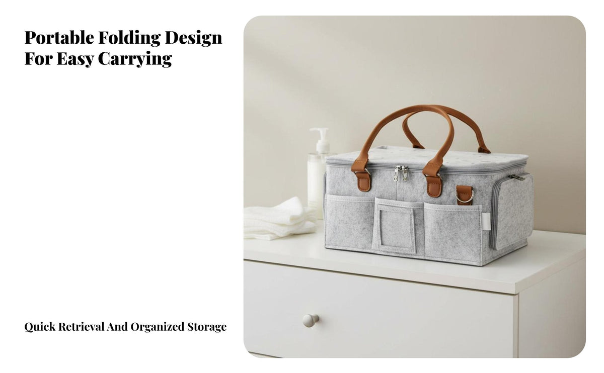 Cloth Diaper Organizer Foldable Baby Diaper Organizer Mommy Bag Organizer Lightweight Portable Changing Table Organizer