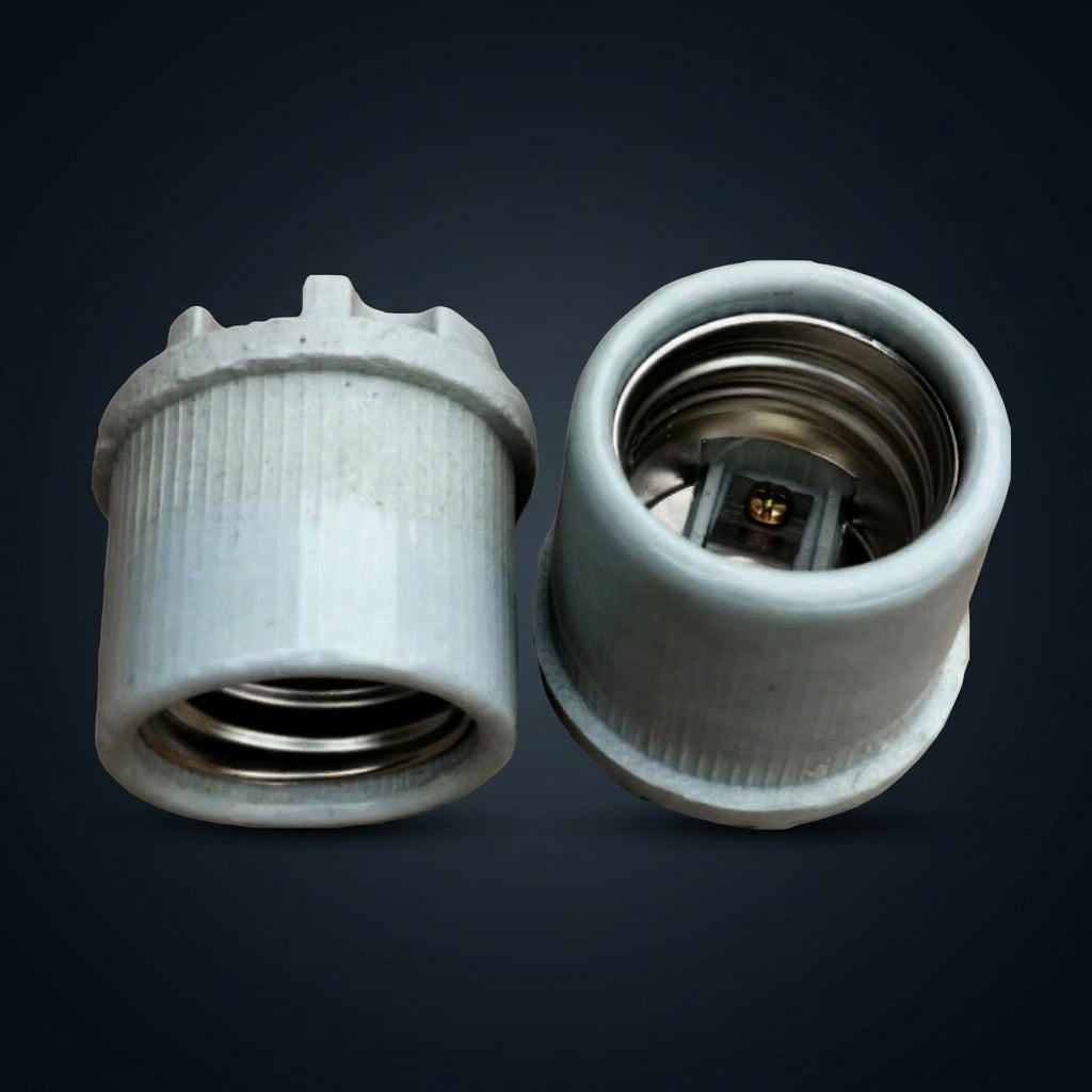 Bulb Holder with High Temperature Resistant Ceramic, E40 Lamp Holder for 25A Rated Current, Waterproof Outdoor Design, Fishing Light Socket