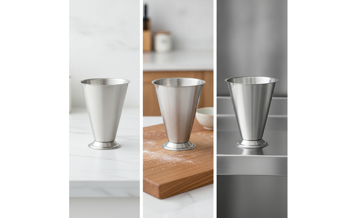 Stainless Steel Measuring Cup Food-Grade Measuring Cup with Dual Scale Markings Vessel for Culinary Artists, Cooks, Pastry Making, Cooking, Kitchen