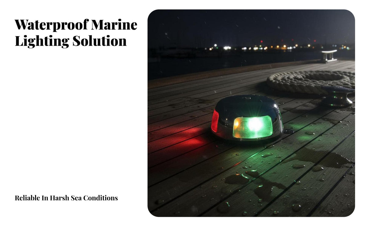2 Pieces LED Boat Navigation LED Fixture Navigation Lights Waterproof Red Green Side Light for Fishermen, Sailing, Boating, Fishing