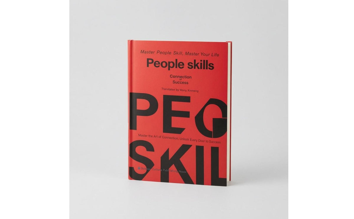Interpersonal Abilities Book Bold Lettering Red Paperback Book Black Typography Learning Aid
