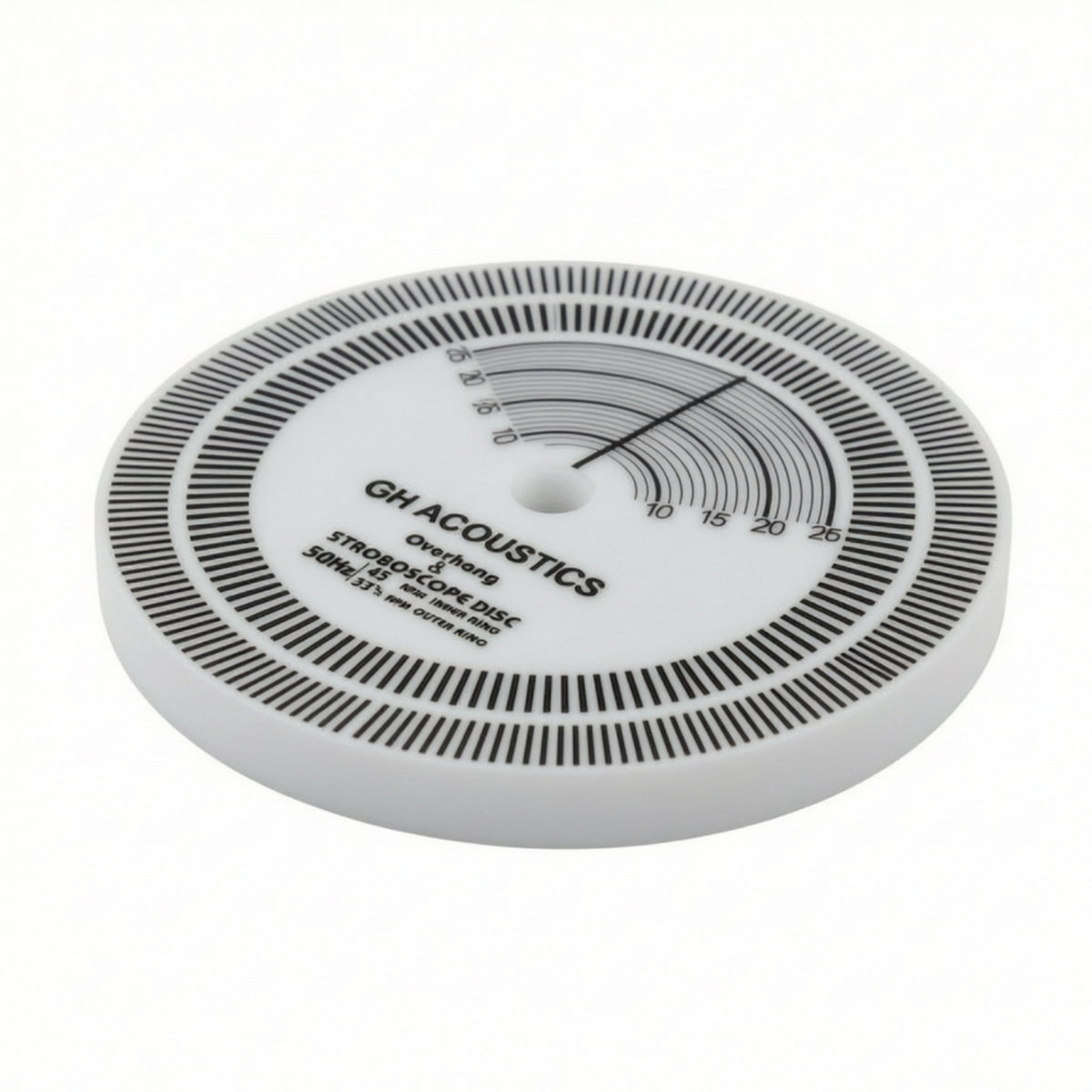 Stroboscopic Turntable Adjustment Disc White Strobe Disc Accurate Alignment Protractor Compact for Audiophiles