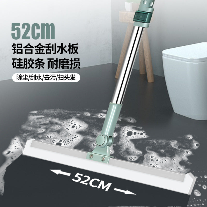 Extendable Silicone Floor Squeegee Broom for Bathroom and Household Cleaning