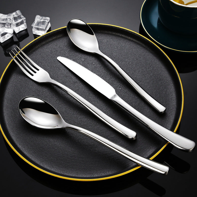 304 Stainless Steel Moonlight Series Cutlery Set with Titanium Plating - Dinner Knife, Fork, Spoon, Coffee Spoon