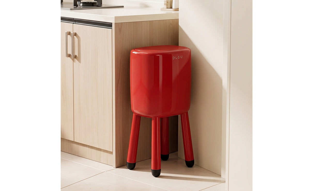 High-Legged Trash Can with Legs Rectangular Elevated Trash Can Tall Waste Bin Modern for Kitchen, Office, Bathroom