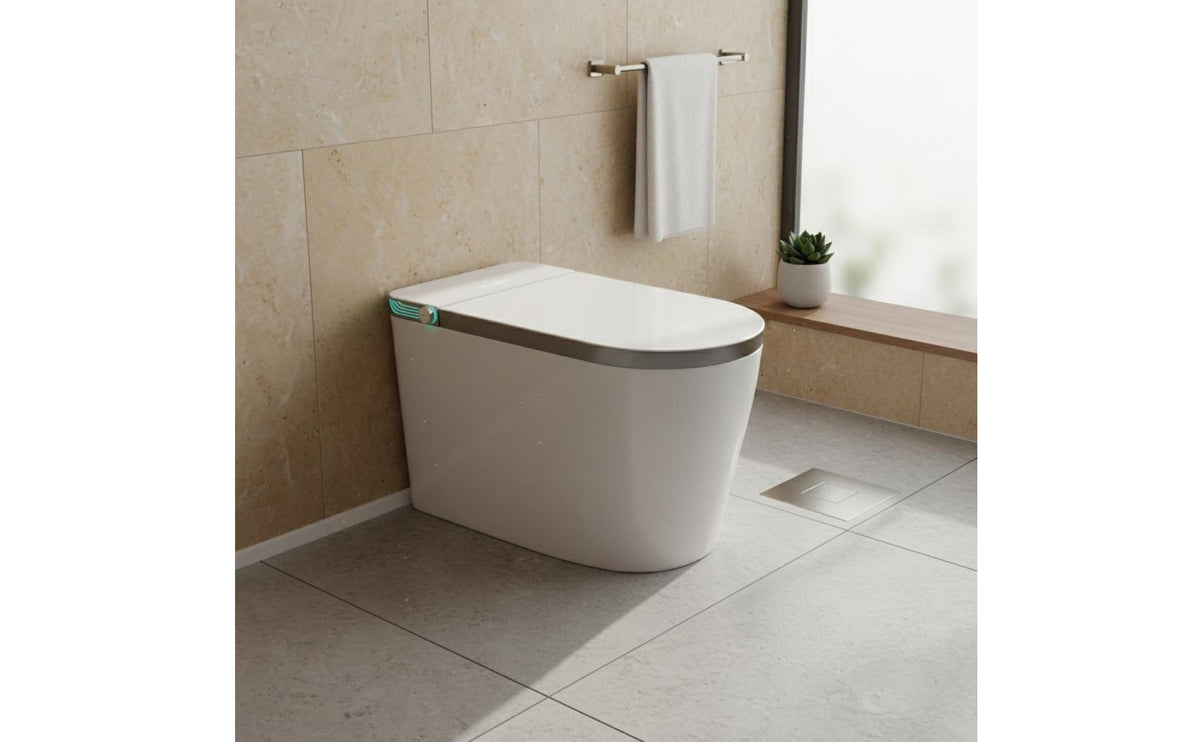 Wide U-Shaped Seat Smart Toilet Multiple Wash Modes Electronic Bidet Toilet Self-Cleaning Nozzle Bathroom Fixture Warm Air Dryer for Elderly, People with Disabilities