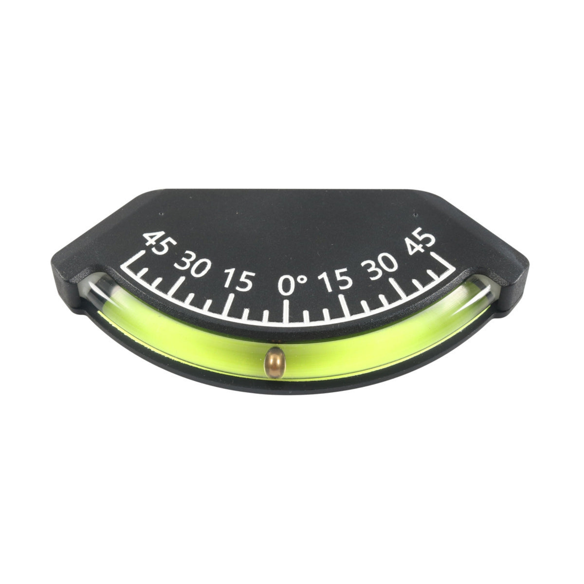 0° to 45° Marine Inclinometer Black Bubble Inclinometer Plastic Boat Angle Meter Mounting Screws