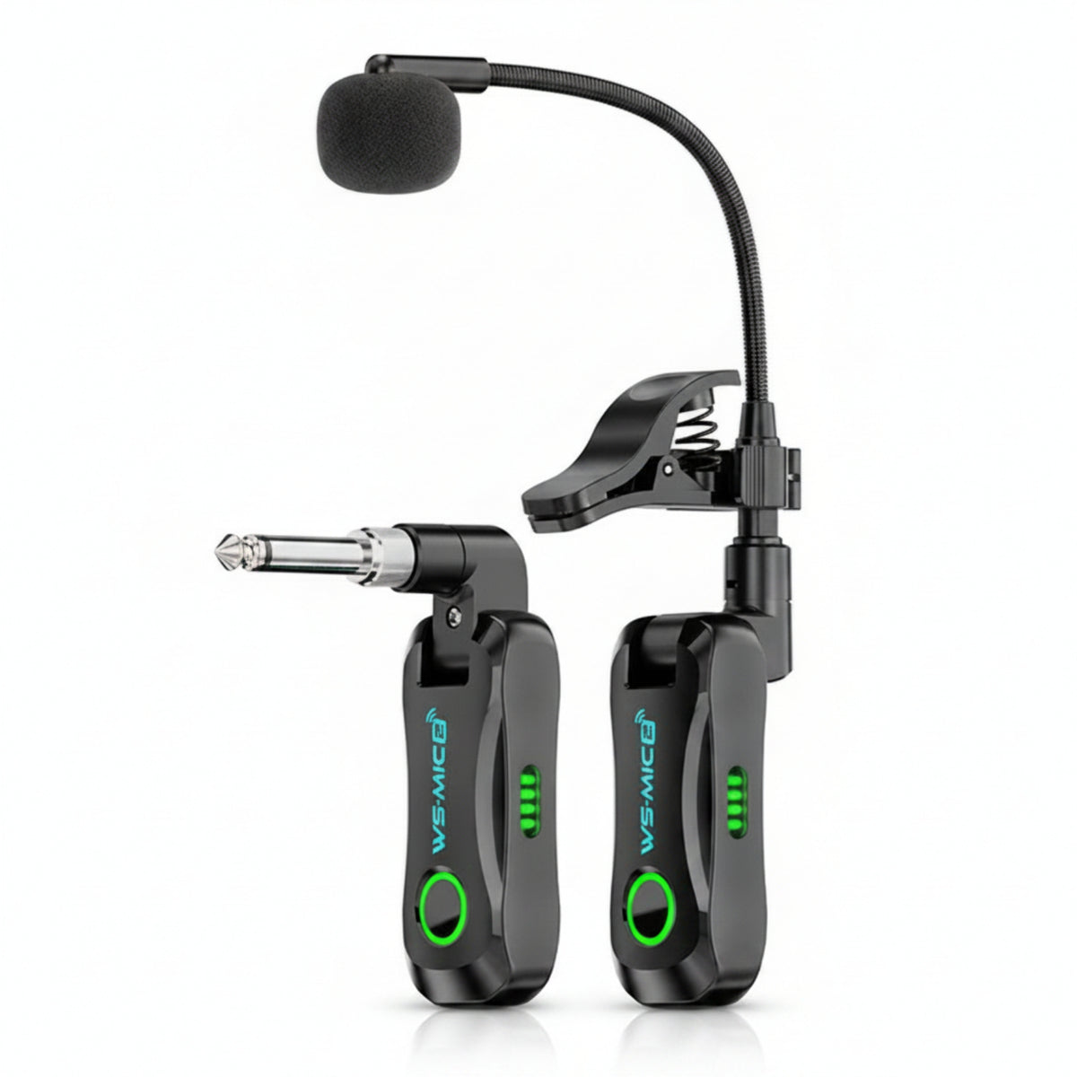 Noise Reduction Handsunrestricted Audio Gear Portable Case Gooseneck Instrument Audio Pickup Foam-Covered Wireless Attach-on Instrument Audio Pickup for Wind Players