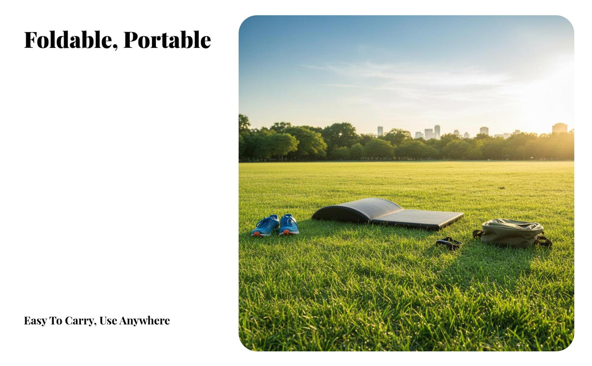 AB Mat Foldable Sit up Pad Lightweight & Portable Sit-up Support Cushion for Beginners, Athletes, Functional Fitness Training