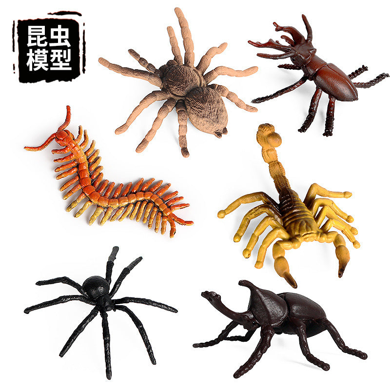 Kids' Mini Wild Insect and Animal Model Set - Spider, Beetle, Scorpion, Centipede, Unicorn Toys